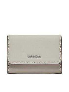 Calvin Klein Calvin Klein Duży Portfel Damski Ck Must Trifold Sm_Block K60K611435 Biały