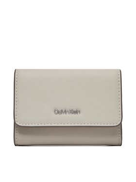 Calvin Klein Calvin Klein Große Damen Geldbörse Ck Must Trifold Sm_Block K60K611435 Weiß