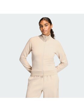 adidas adidas Bluza SOFT LUX SLIM Beżowy Slim Fit