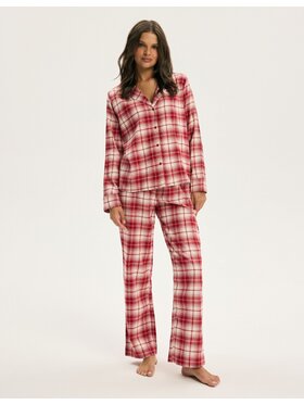 Esotiq Esotiq Piżama 44548 Czerwony Regular Fit