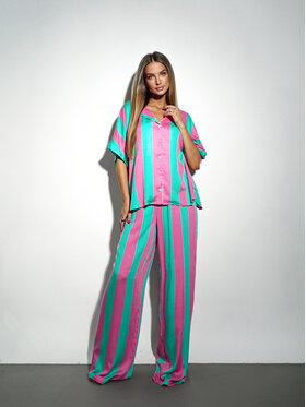 LilaLou LilaLou Piżama Gaby Zielony Regular Fit