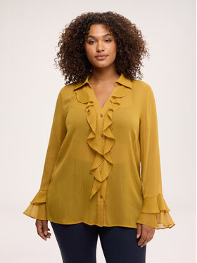 Fiorella Rubino Fiorella Rubino Koszula 5076T001555N018 Żółty Regular Fit