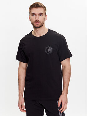 Versace Jeans Couture Versace Jeans Couture T-shirt New Vemblem Small 74GAHI06 Crna Regular Fit