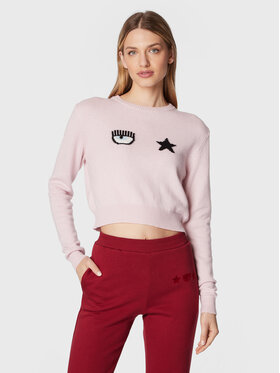 Chiara Ferragni Chiara Ferragni Pulover 73CBFM22 Roza Regular Fit
