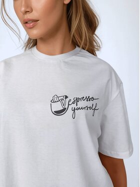 BeShaped BeShaped T-Shirt Espresso Yourself Brązowy Oversize
