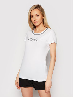 Liu Jo Beachwear Liu Jo Beachwear T-Shirt VA1094 J5003 Biały Regular Fit