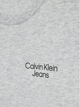 Calvin Klein Jeans Majica Stack Logo IB0IB01319 Siva Regular Fit