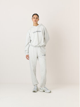 La Mania La Mania Teplákové nohavice THEA Sivá Classic Fit