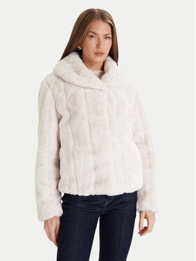 Guess Guess Кожено палто W0BL0N WDCH0 Екрю Regular Fit