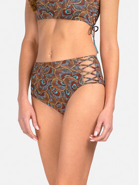 Miss Lou Miss Lou Bikini pezzo sotto D-BR1-BR Marrone