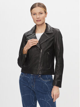 Pepe Jeans Pepe Jeans Bőrkabát Summer PL402324 Fekete Regular Fit