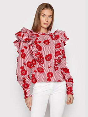 Custommade Custommade Bluză Dafina 213326201 Roșu Regular Fit