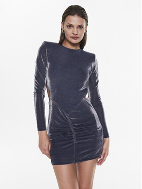 ROTATE ROTATE Koktélruha Metallic Nylon RT2355 Sötétkék Slim Fit