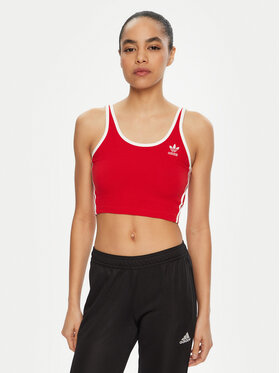 adidas adidas Top adicolor 3-Stripes JD4615 Czerwony Slim Fit