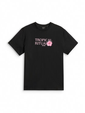 4F 4F T-Shirt FOB SUMMER Czarny Loose Fit