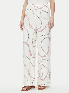 Tommy Hilfiger Tommy Hilfiger Текстилни панталони Soft Viscose Woven Pants WW0WW44542 Бял Relaxed Fit