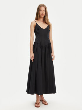 STAUD STAUD Letní šaty Dena R24S2109PO Černá Slim Fit