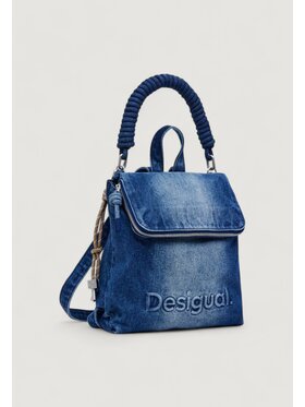 Desigual Desigual Torba BACK_HALF LOGO DENIM HAMPTON MINI Niebieski
