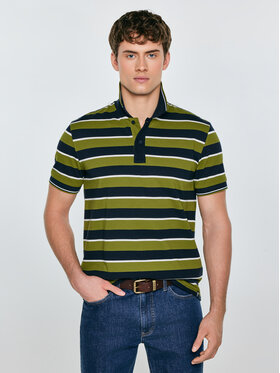 BIG STAR BIG STAR Polo SEULIS Zielony Basic Fit