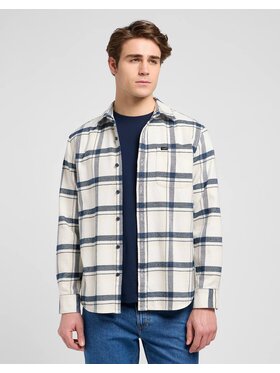 Lee Lee Koszula 112370571 Biały Relaxed Fit