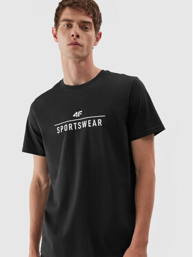 4F 4F T-Shirt 4FAW23TTSHM0878 Blau Regular Fit