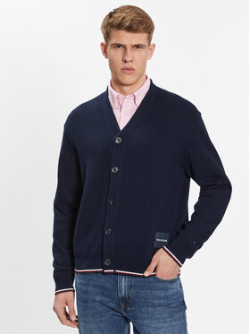Tommy Hilfiger Tommy Hilfiger Kardigan MW0MW32038 Granatowy Regular Fit