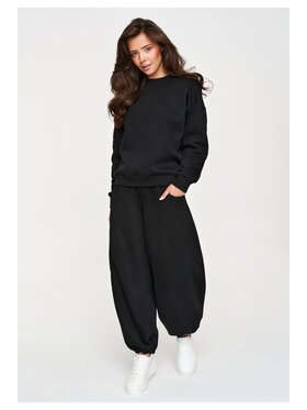 Makadamia Makadamia Dres M947 Czarny Loose Fit