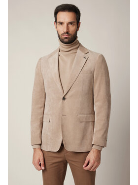 Lancerto Lancerto Marynarka Venzone MA131225000004 Beżowy Slim Fit