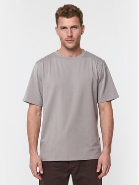 BASICLO BASICLO T-Shirt W-2031-2902 Szary Oversize
