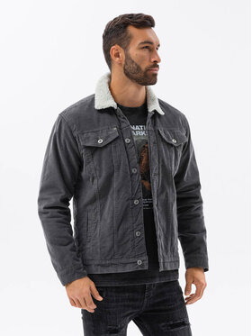 Ombre Ombre Kurtka przejściowa C524 Szary Regular Fit