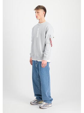 Alpha Industries Alpha Industries Bluza Alpha Reflective Print Sweatshirt Szary Regular Fit
