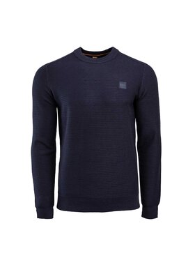 BOSS Boss Sweter 50495784-404_L Granatowy Regular Fit