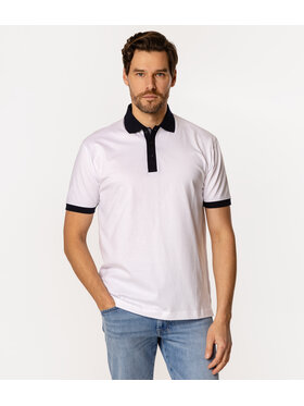 Lee Cooper Lee Cooper Polo TRIM 5009 Biały Regular Fit