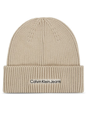 Calvin Klein Jeans Calvin Klein Jeans Czapka Institutional Patch Beanie K50K509895 Szary