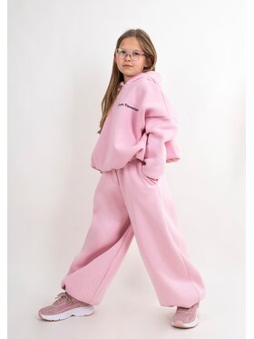 DKaren Sport DKaren Sport Komplet bluza i spodnie materiałowe EQ-K-B27 001 Różowy Balloon Fit