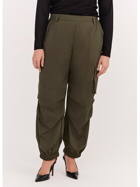 Fiorella Rubino Fiorella Rubino Spodnie materiałowe P023L002348N035 Zielony Regular Fit