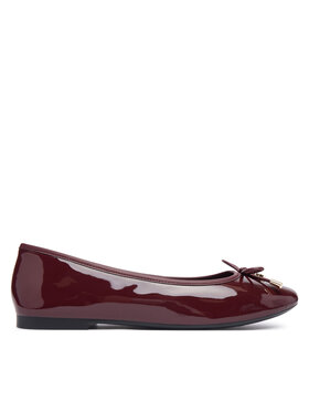Tommy Hilfiger Tommy Hilfiger Balerina Th Charm Patent Ballerina FW0FW09481 Bordó