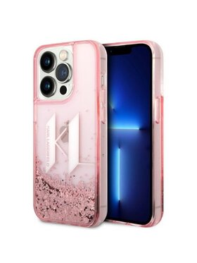 KARL LAGERFELD KARL LAGERFELD Etui na telefon Liquid Glitter Big KL Różowy
