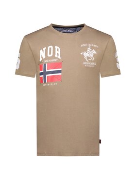 Geographical Norway Geographical Norway T-Shirt SY1305H/GN-Taupe Brązowy Regular Fit