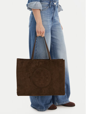Tory Burch Tory Burch Torbica Ella Suede Tote 170980 Smeđa
