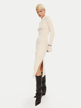 Patrizia Pepe Patrizia Pepe Trikotāžas kleita 2A2848 K214 Écru Regular Fit
