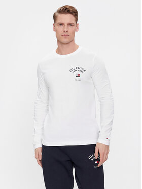 Tommy Hilfiger Tommy Hilfiger Longsleeve Arch Varsity MW0MW34252 Biały Regular Fit