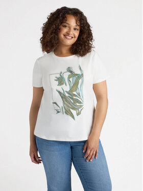 Fiorella Rubino Fiorella Rubino T-Shirt G186L008491N011 Biały Regular Fit