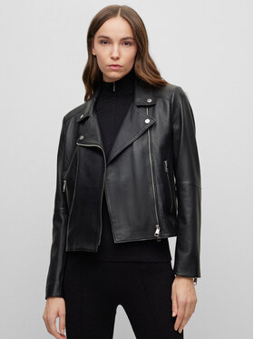 Boss Boss Odinė striukė 50489134 Juoda Slim Fit