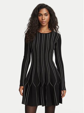 Elisabetta Franchi Elisabetta Franchi Úpletové šaty AM-39Q-67E2-V590 Černá Fitted Fit