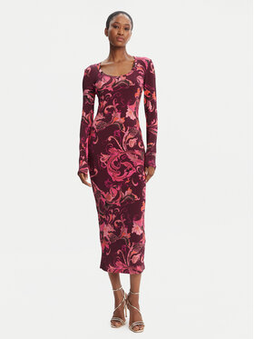 Versace Jeans Couture Versace Jeans Couture Kleid für den Alltag 79HAO920 JS500 Dunkelrot Slim Fit