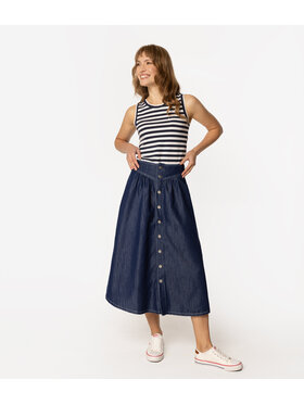 Lee Cooper Lee Cooper Spódnica jeansowa LEIDA 1027 Niebieski Regular Fit