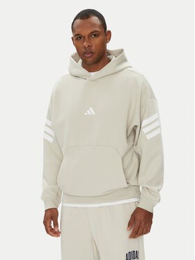 adidas adidas Bluza Future Icons 3-Stripes JW7099 Beżowy Regular Fit