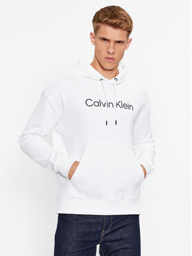 Calvin Klein Calvin Klein Bluza Hero K10K111345 Biały Regular Fit