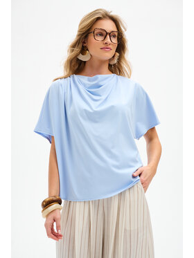blue shadow blue shadow Bluzka Binni Niebieski Regular Fit